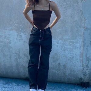 H&M Chocolate Satin Triangle Top